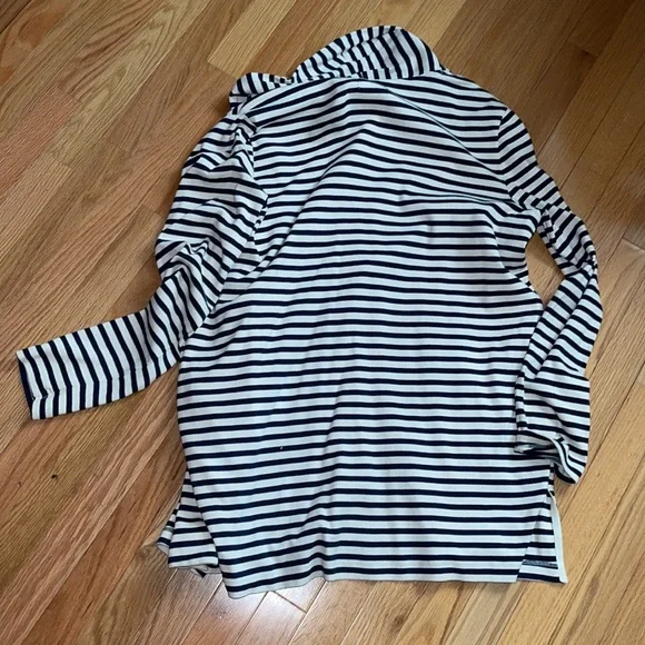 Lou & Grey LOFT NWOT❗️Striped Conscious Cotton Pocket Open Cardigan - Picture 6 of 7